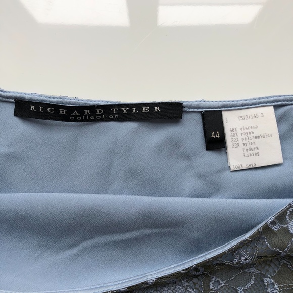 Richard Tyler Lace on Silk Top and Skirt Set - Picture 4 of 7